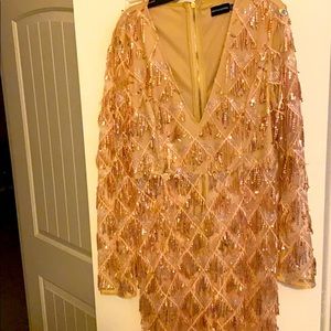 Rose gold sequin jumpsuit